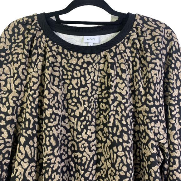 THE GET Black &‎ Tan Animal Print Sweatshirt Dress - Picture 2 of 9